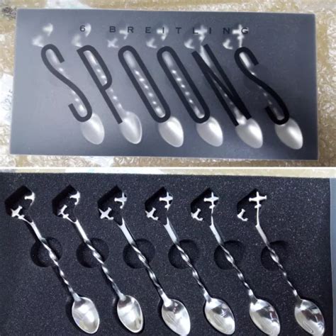 Breitling Spoons Stainless Steel 6 pieces set teaspoons 1884